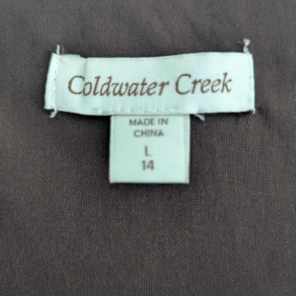 Coldwater Creek Brown lace dress - Size 14  (L) - Picture 3 of 6